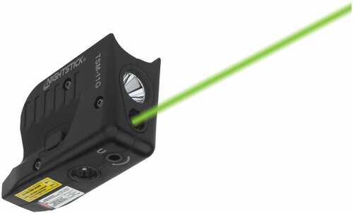 Nightstick TSM-11G Subcompact Tactical Weapon-Mounted Light w/ Green Laser For Glock 43/43X/48 150 Lumens 2 700 Candela